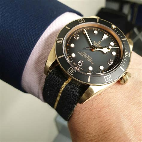 tudor black bay bronze 23mm strap|tudor black rubber strap.